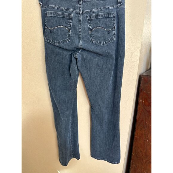 Lee Slender Secret Womens Medium Wash Stretch Denim Jeans 14 Mid-Rise Comfort - Picture 2 of 7